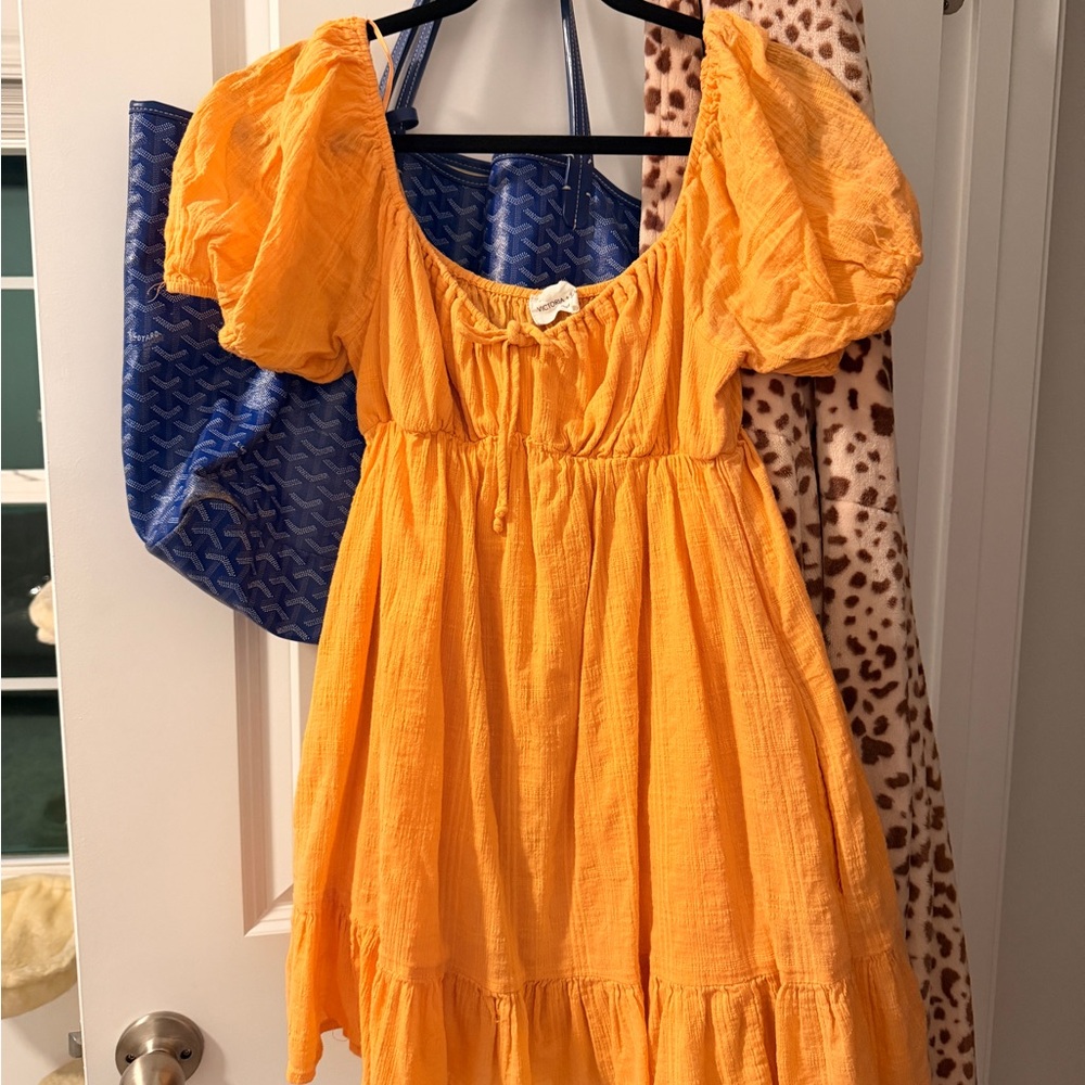 Victoria + Sophia Orange Sundress